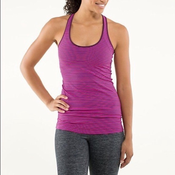 lululemon athletica Tops - Lululemon Razorback Striped Tank Top